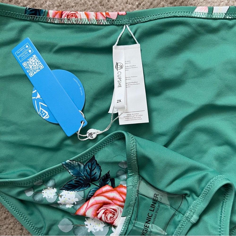 *3 for $10* nwt: bree floral high waisted cheeky bikini bottoms - Picture 5 of 8